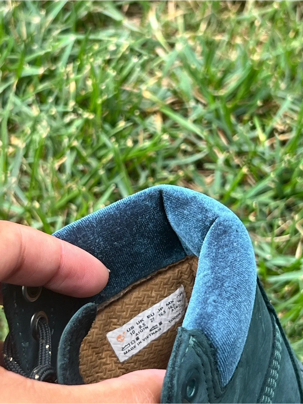 Timberland Kids Teal Suede Lace-Up Ankle Boots